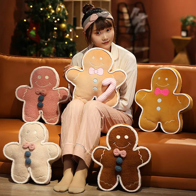 Christmas Toy Soft Plush Gingerbread Man Doll Children's Stuffed Toy Doll Gift PP Cotton Material Funny Plaything