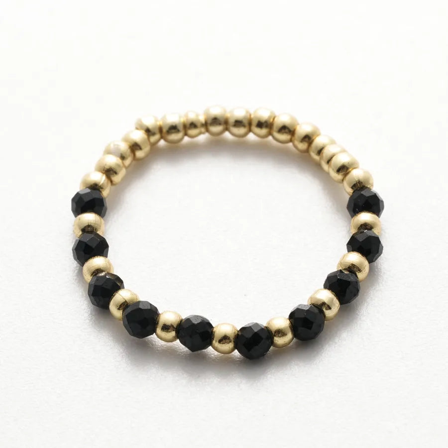 elegant streetwear geometric natural stone rings in bulk