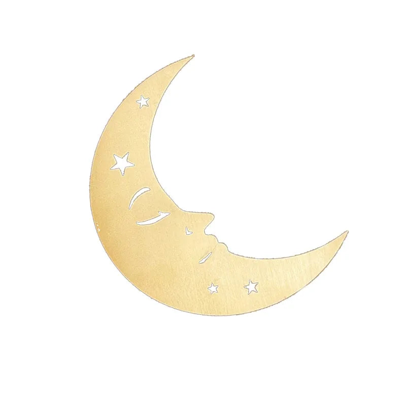 Retro Sun Moon Wood pendant Wall Art
