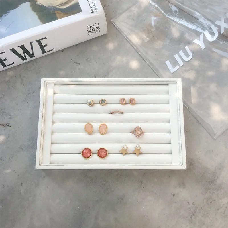 Small velvet ring plate earrings earrings plate empty plate jewelry display rack jewelry storage box tray wholesale
