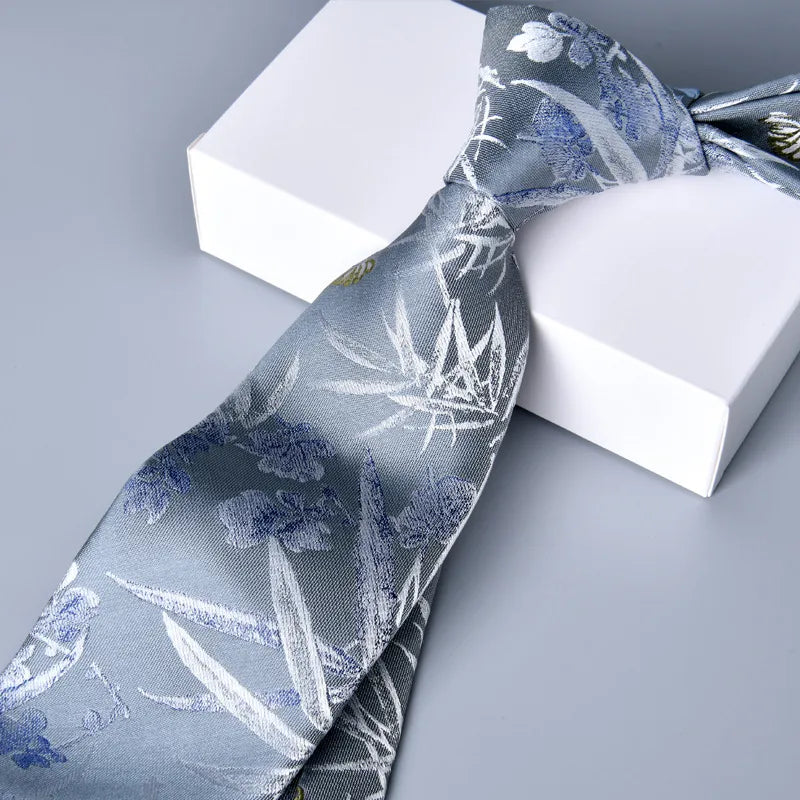 business animal flower polyester yarn men's tie