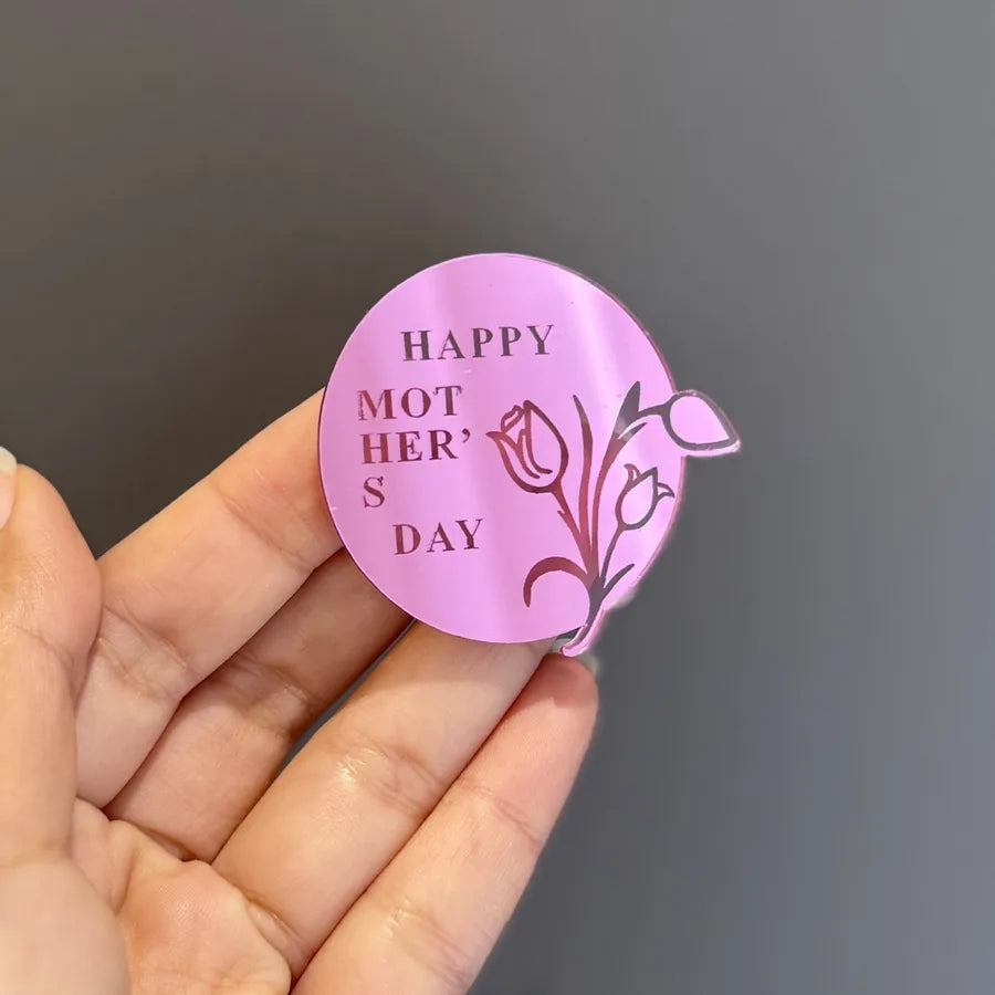 Mother'S Day Romantic Letter Heart Shape Flower Acrylic Party Cake Decorating Supplies Party Supplies Cake Decorating Supplies 1 Piece