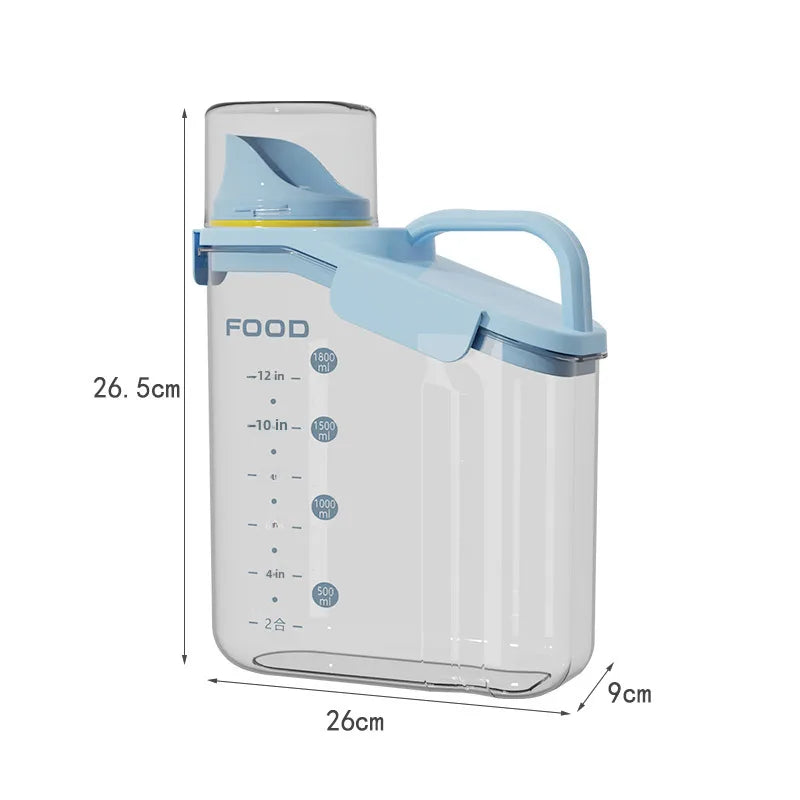 Cereals Noodles Grain Storage Box Plastic Food Grade Kitchen Storage Jar Bean Jar Sealed Jar Rice Bucket