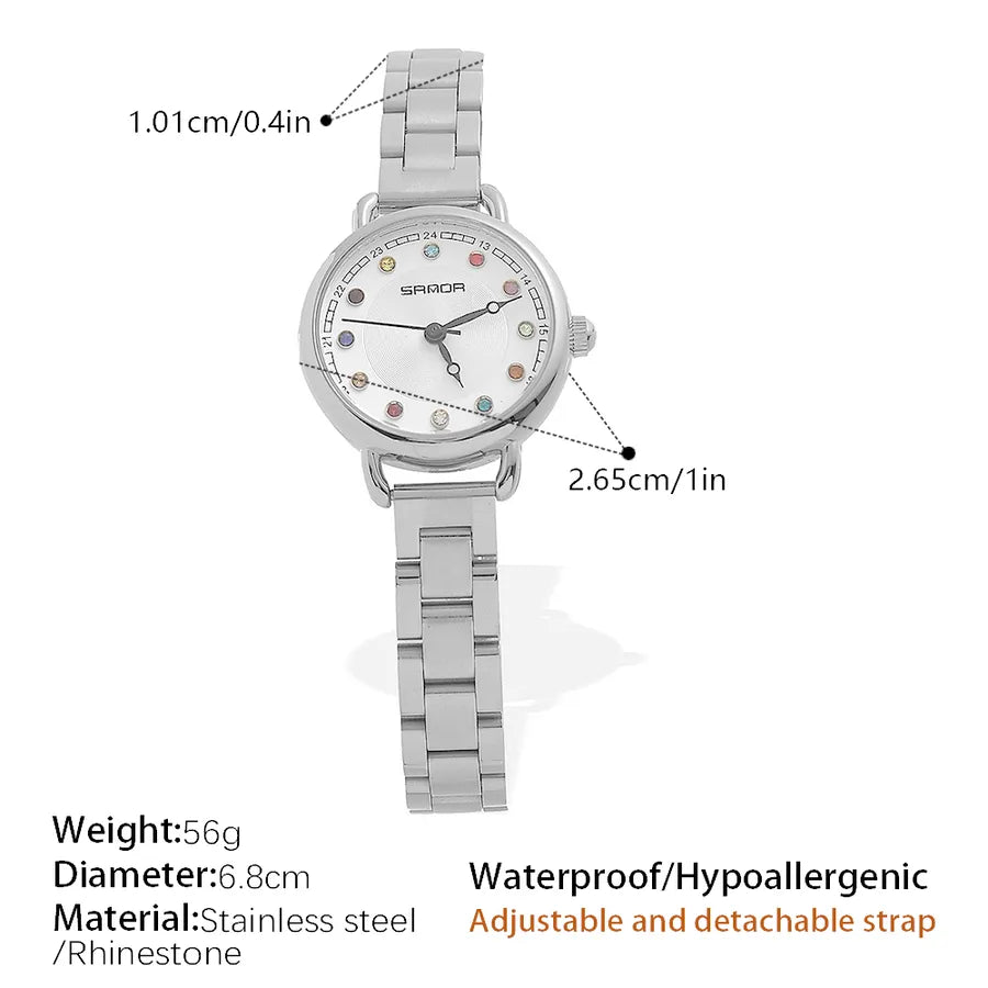 Elegant Vintage Style Commute Round Electronic Watch Women's Watches