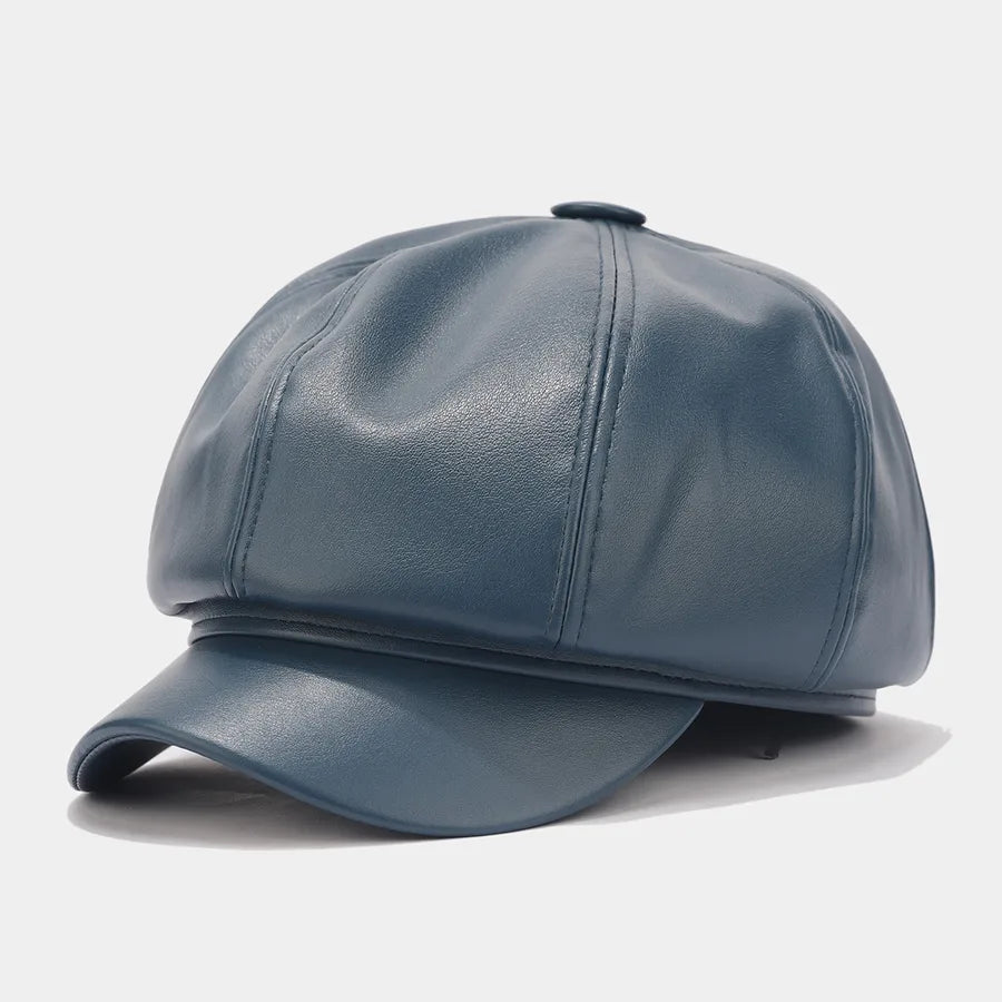 women's retro solid color curved eaves ivy cap