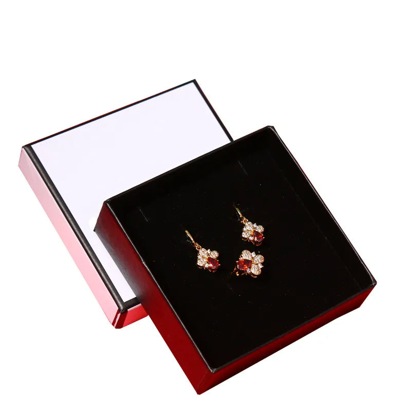 fashion solid color paper jewelry boxes