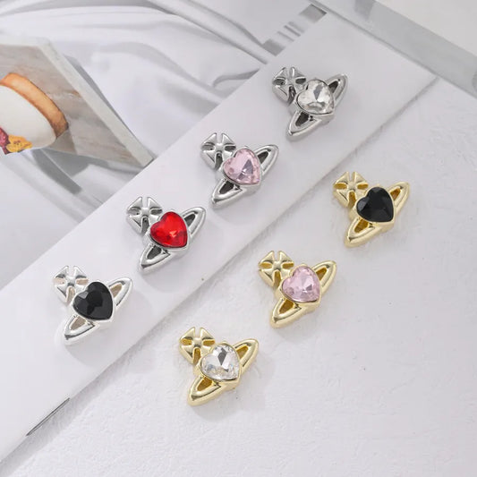 3 Pieces Diameter 3mm Hole Under 1mm Alloy Zircon Letter Beads
