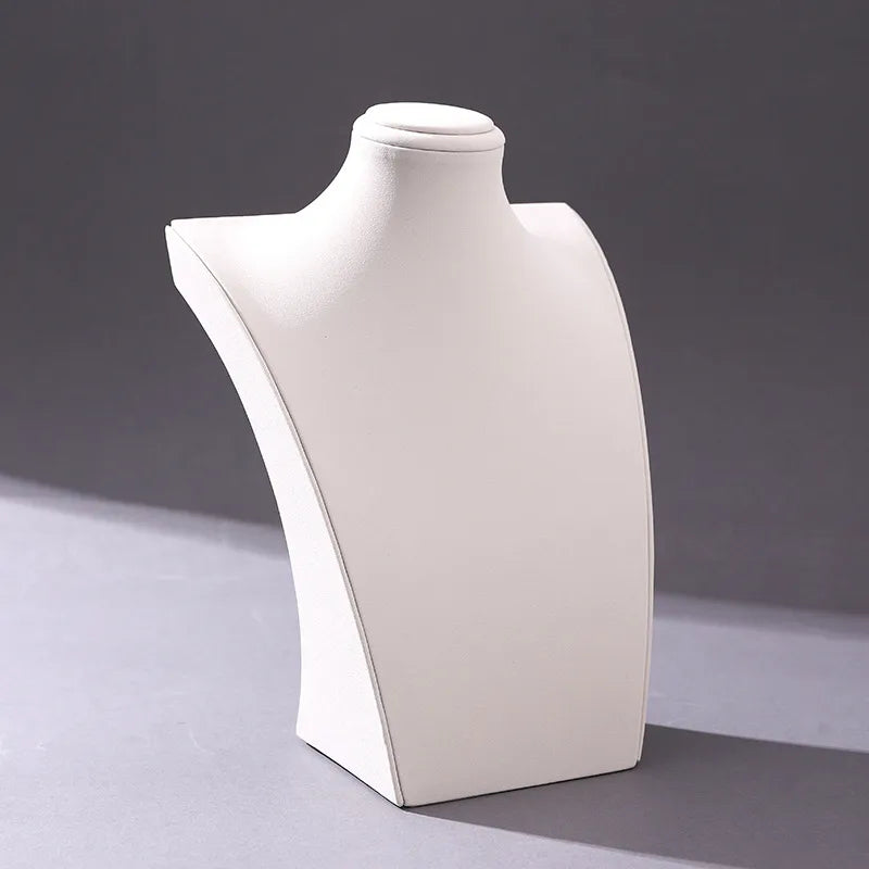 Jewelry Prop Matte Leather Pendant Necklace Display Mannequin Headless Model Window Display Neck Model Ornament High-End Feeling