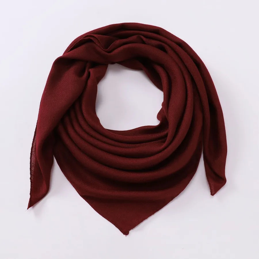 Women's Elegant Simple Style Solid Color Imitation cotton and linen Silk Scarf