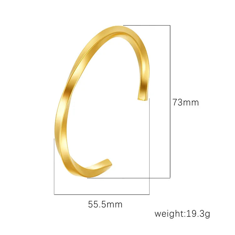 Retro Classic Style Geometric Flower 304 Stainless Steel Bangle In Bulk