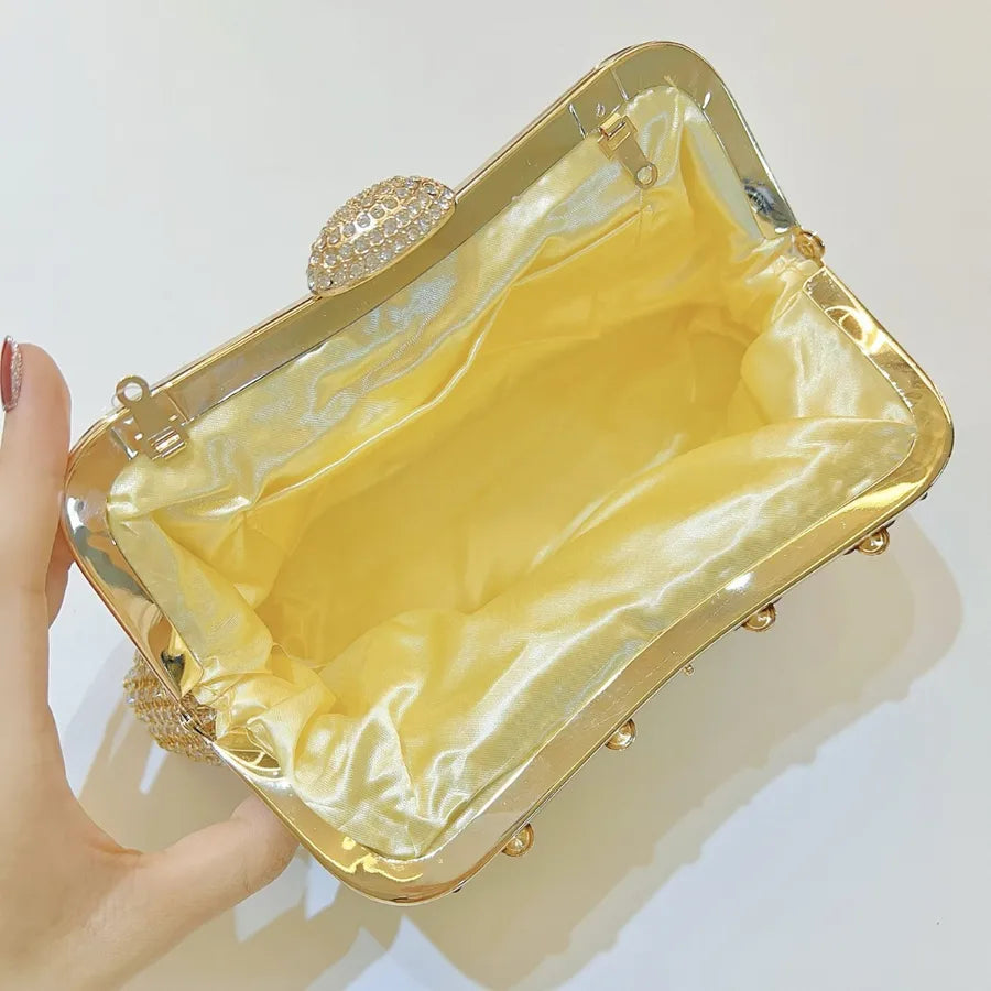 New Retro Luxury Women's Handbag Dinner Clutch Small Shoulder Crossbody Bag Elegant Square Shape Polyester Platinum Bag