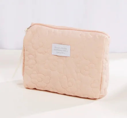 cute flower polyester square makeup bags