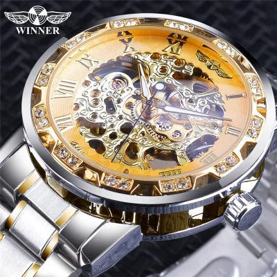 casual geometric buckle mechanical men's watches