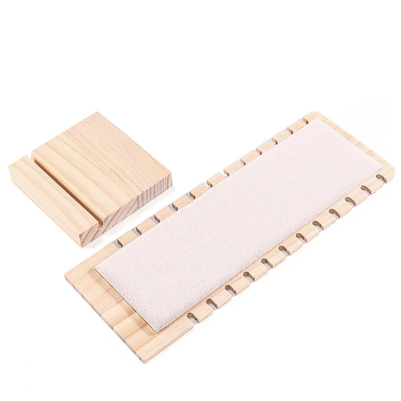 Extra Large Solid Wood Display Stand Necklace Sweater Chain Showcase Jewelry Accessory Pedestal Academic Style Combining Craftsmanship