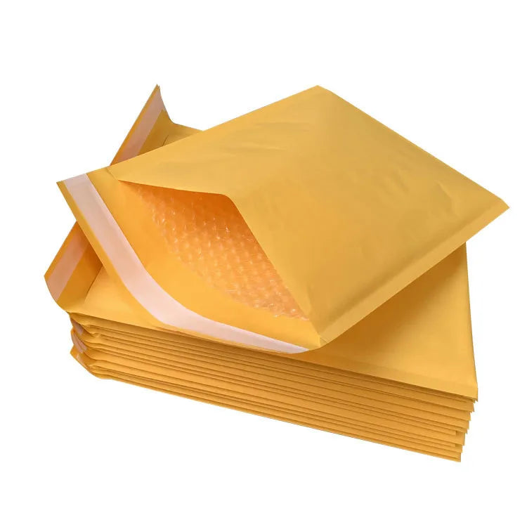 yellow kraft paper bubble clothing packaging bag thickened envelope bag