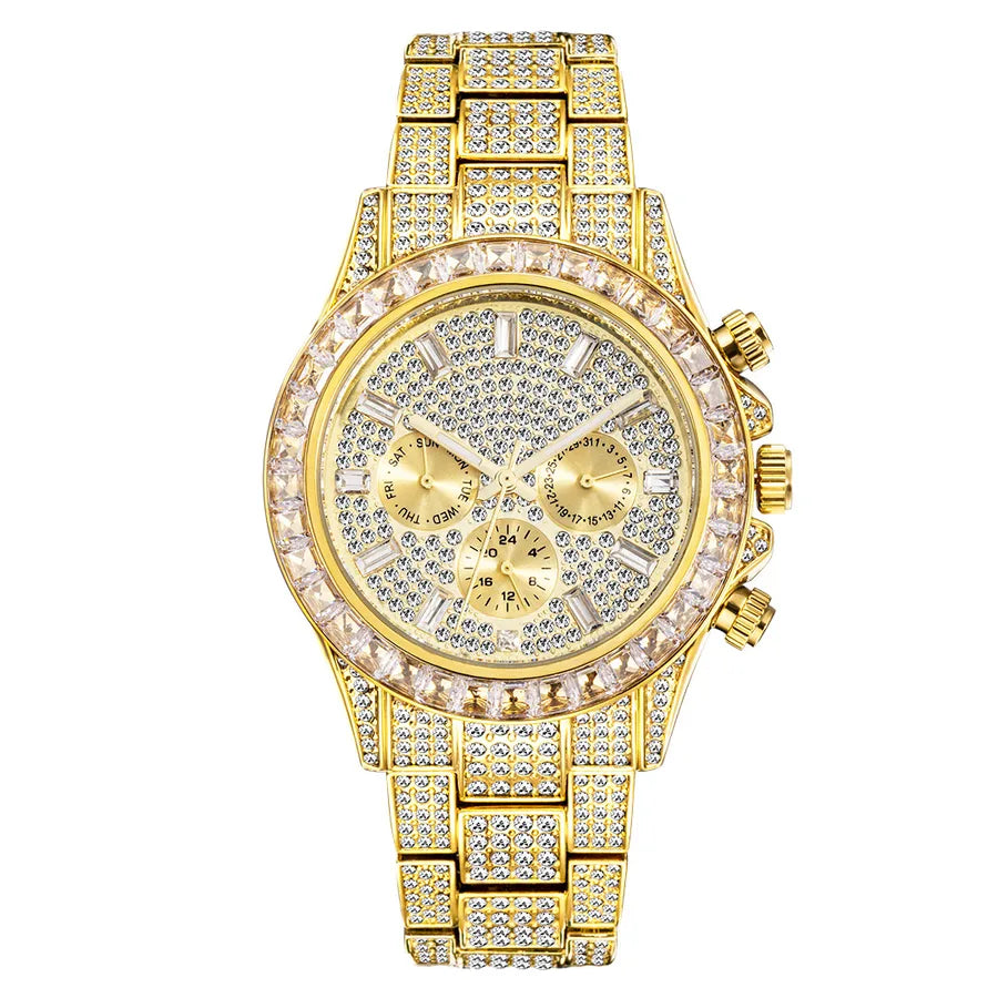 Fashion Geometric Butterfly Double Snap Quartz Men's Watches