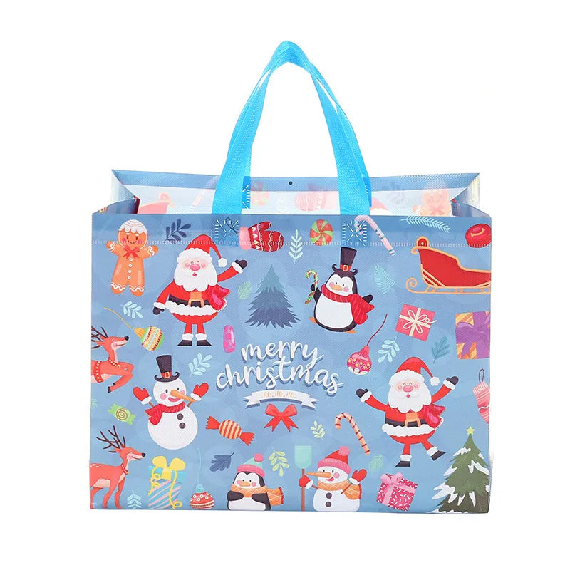 Christmas Cute Penguin Santa Claus Snowman Nonwoven Festival Gift Wrapping Supplies