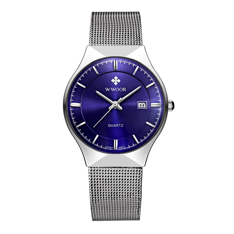 Hold love 8016 watch men's watch mesh quartz calendar waterproof simple men's watch wholesale watch