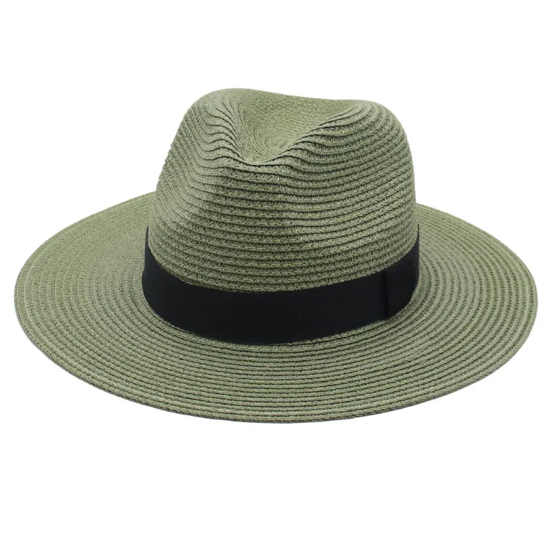 Unisex Vacation Classic Style Solid Color Big Eaves Straw Hat
