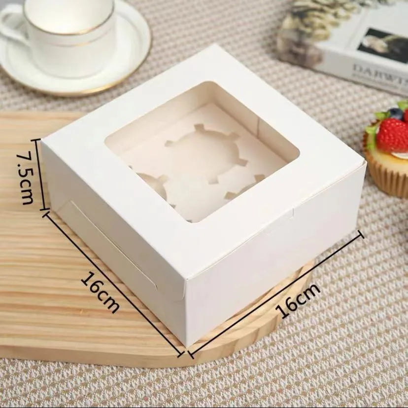 White Cake Box with Trays