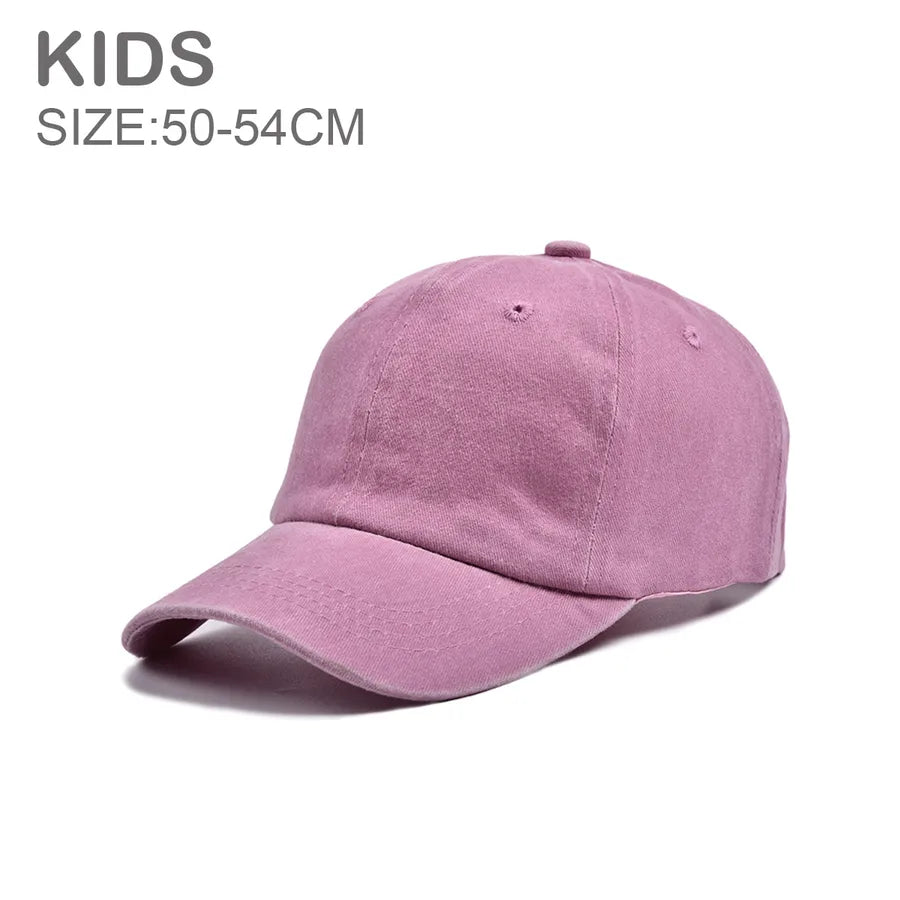 Children Unisex Streetwear Solid Color Baseball Cap