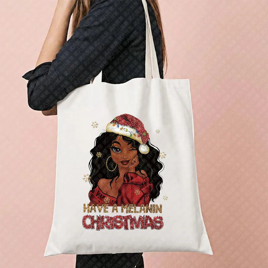 Scary Cat Halloween Pumpkin Pattern Canvas Tote Bag Reusable Shopping Bag Large Square Shape Double Shoulder Strap Tote Bag