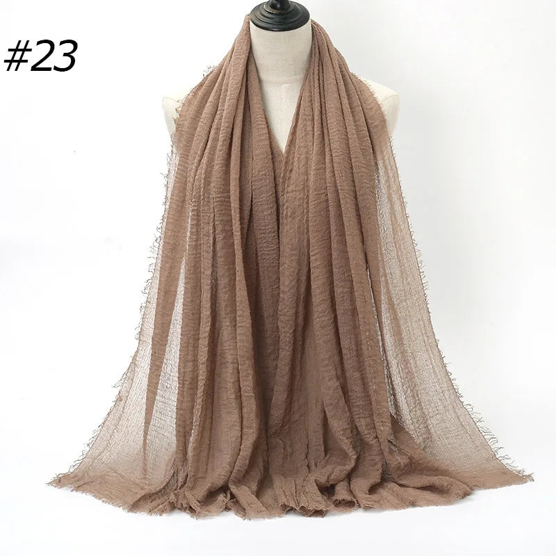 fashion solid color cotton pashmina scarves