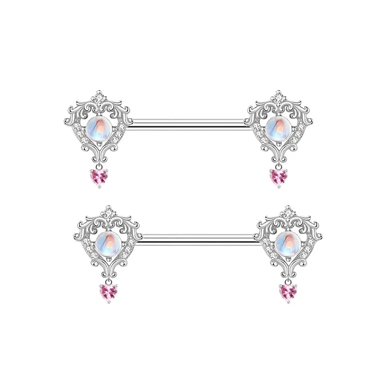 cute sexy animal heart shape stainless steel alloy copper asymmetrical plating inlay zircon 14k gold plated 18k gold plated silver plated cartilage earrings belly ring nose ring