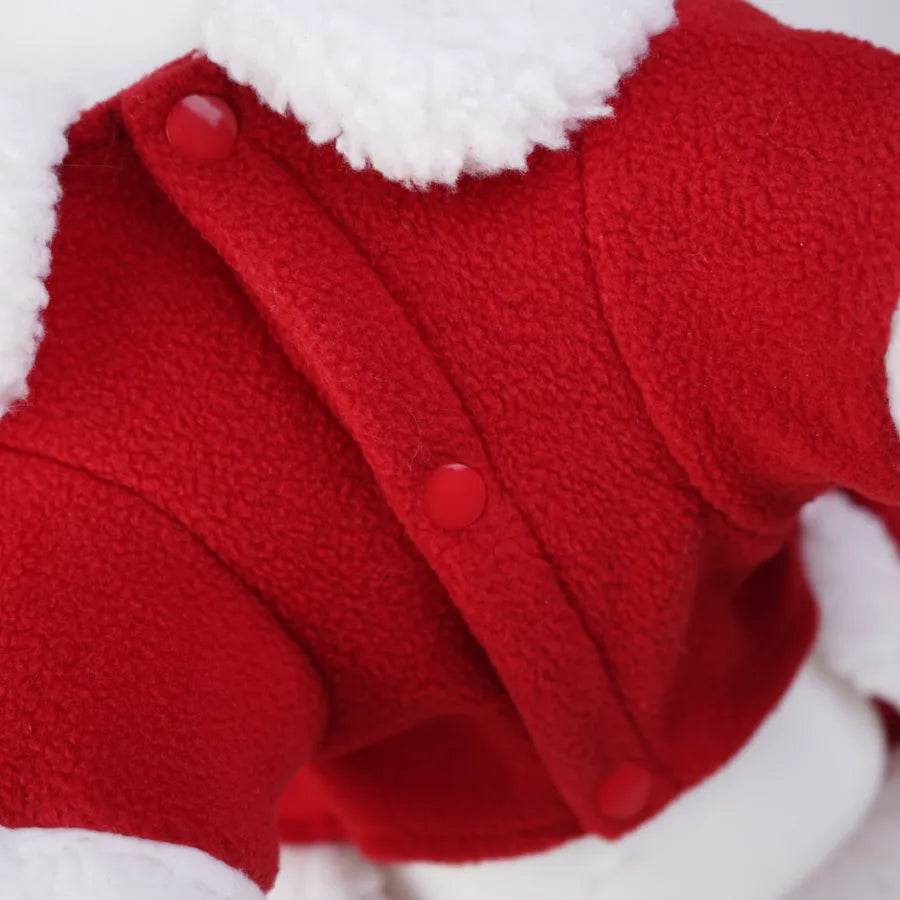 Cute Cotton Christmas Color Block Bow Knot Pet Clothing