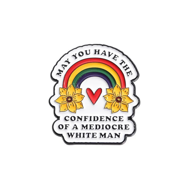 Creative Cartoon Rainbow Chest Pin Set Zinc Alloy Painted Cloud Shape Fashionable Men Women Lapel Pins Bag Decorations