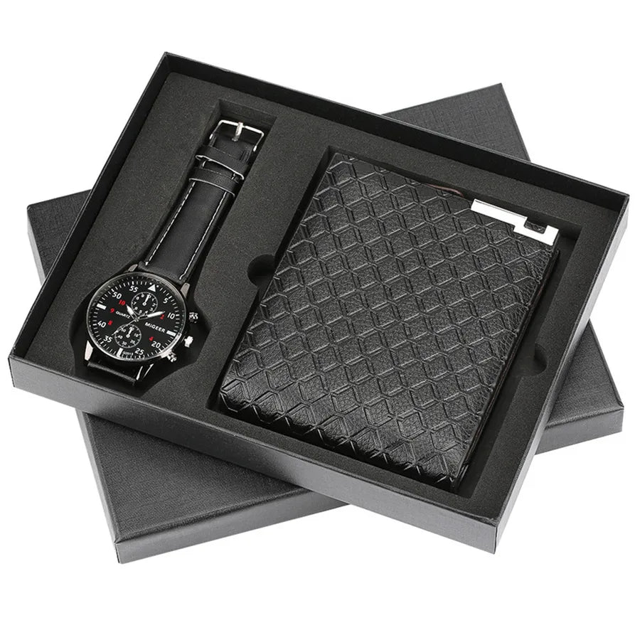 Business Solid Color Buckle Quartz Watch Men's Watches