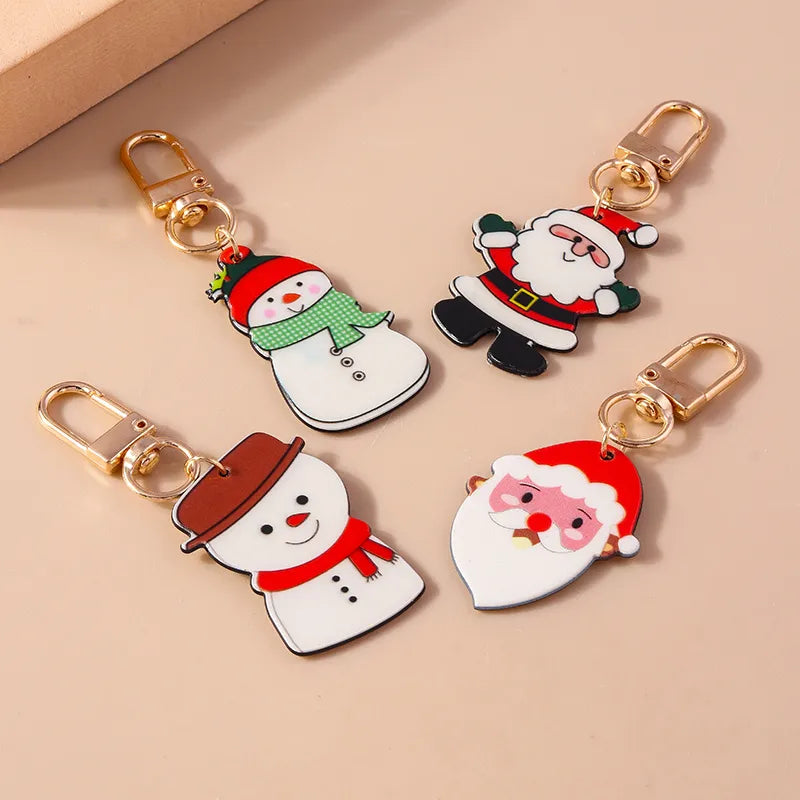 Classic Style Santa Claus Zinc alloy Christmas Keychain