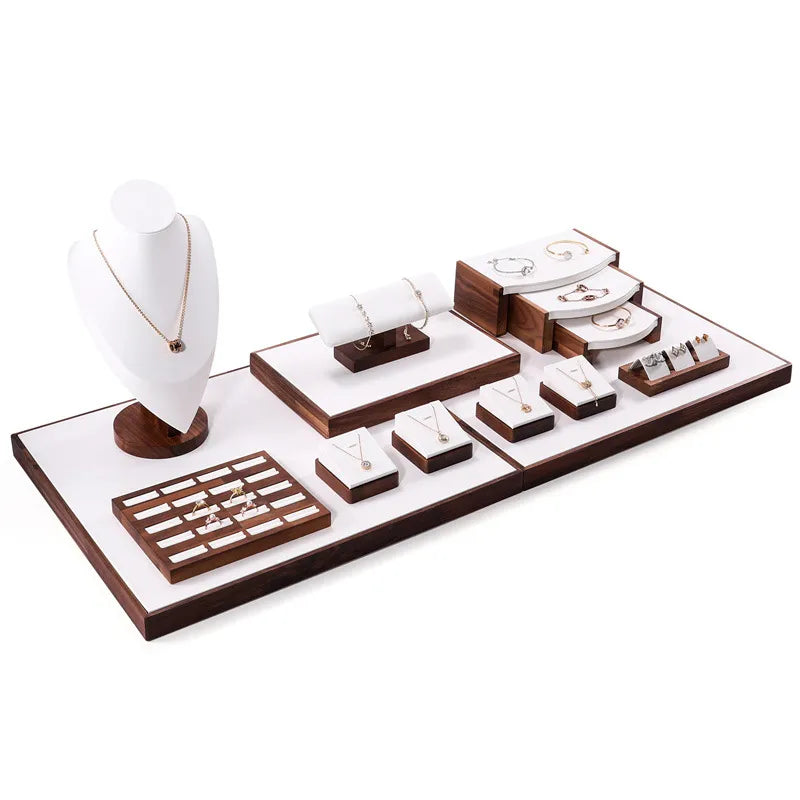 Walnut Jewelry Set Display Stand Necklace Pendant Showcase Stand High-End Feelings Craftsmanship Meticulously Designed