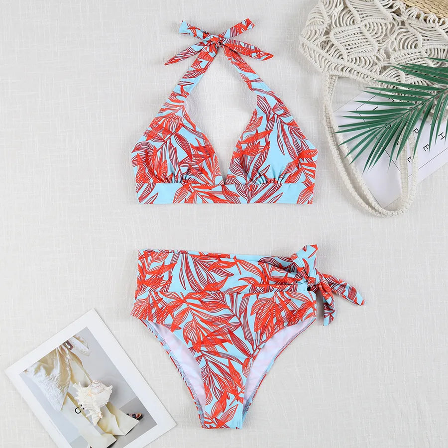 Women's Waves 2 Pieces Set Bikinis Swimwear
