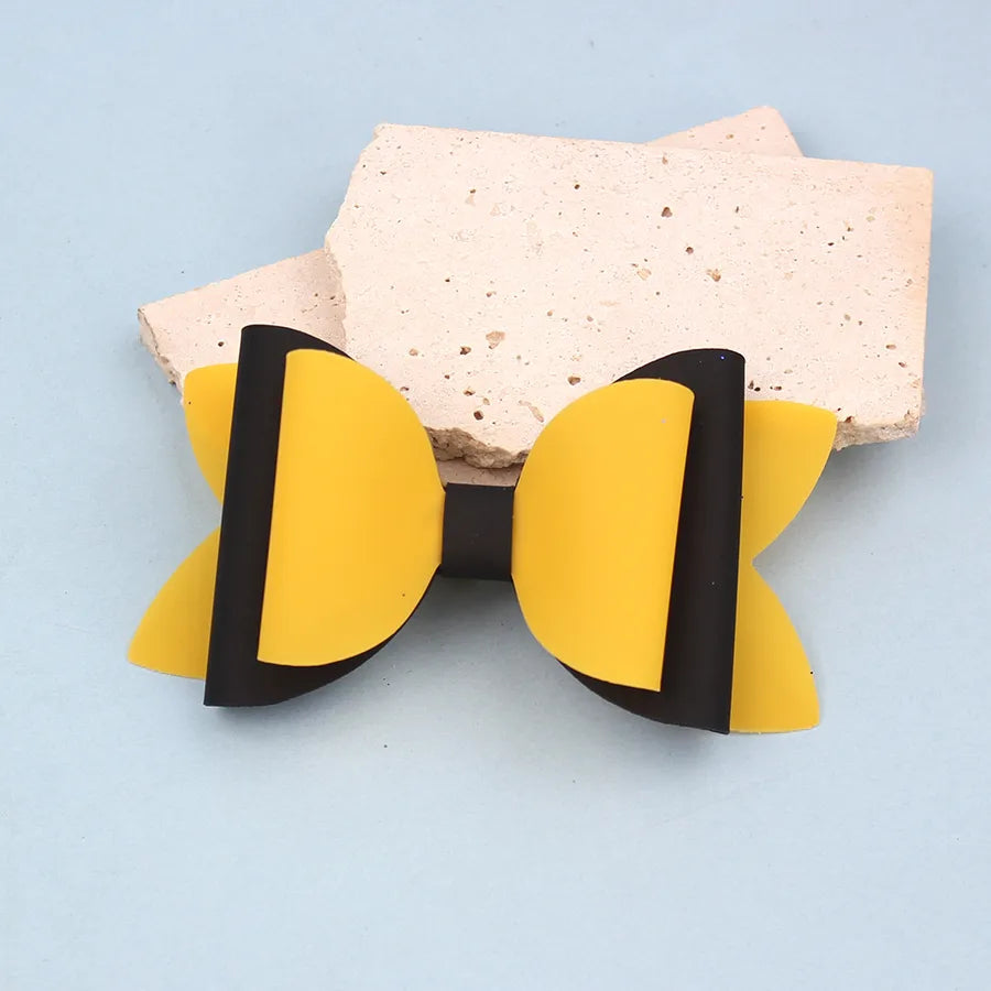 New Summer Fresh Pvc Bow Hairpin Candy Color Bow Hairpin Simple and Versatile