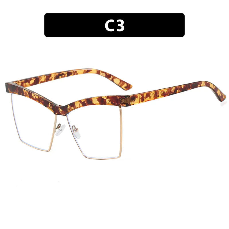 Casual Streetwear Leopard Ac Square Full Frame Optical glasses