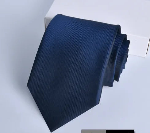 business solid color polyester men's tie