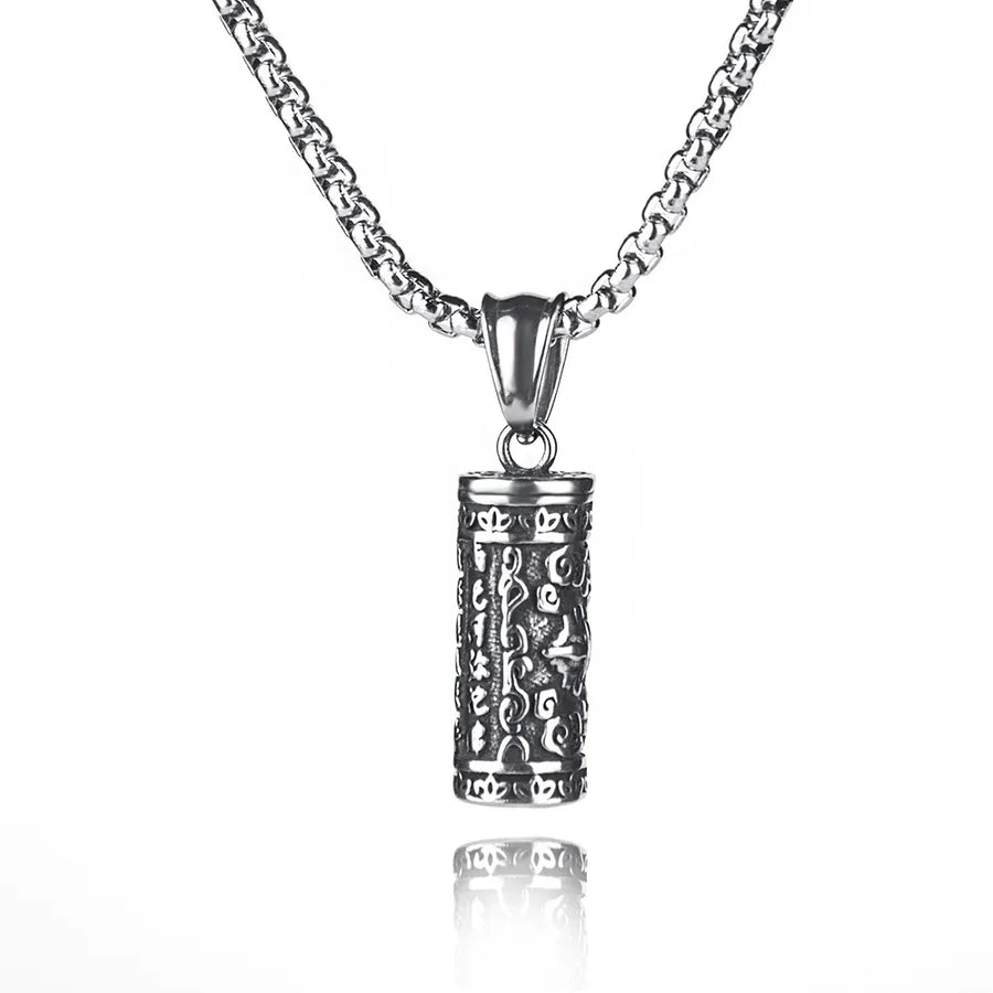 Retro Punk Cross Axe Alloy Titanium Steel Iron Plating Men's Pendant Necklace Men Pendant Necklaces
