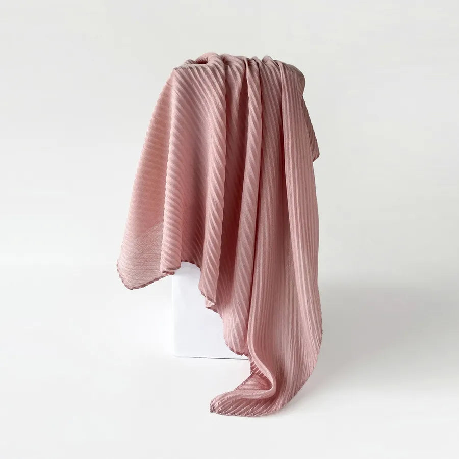 Women's Elegant Simple Style Solid Color Imitation cotton and linen Silk Scarf