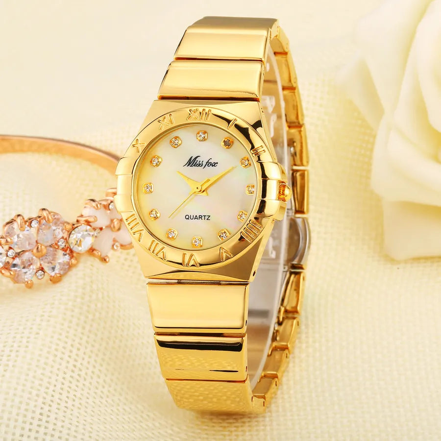 Fashion Geometric Butterfly Double Snap Quartz Women's Watches