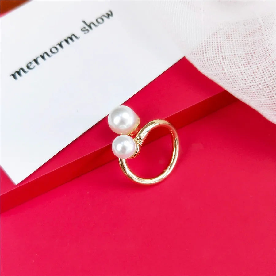 women's fashion geometric water droplets pu alloy rhinestone pearl