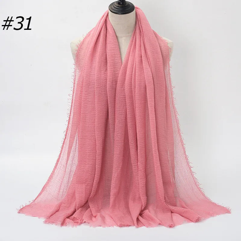 fashion solid color cotton pashmina scarves