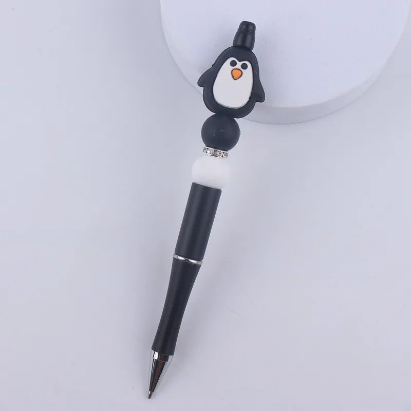 creative cartoon animal silicone bead color ballpoint pen