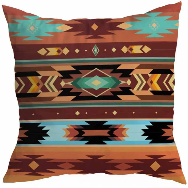 vacation sweet geometric stripe solid color linen fibre peach skin pillow cases