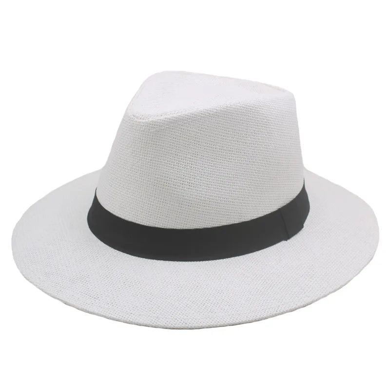 Unisex Retro Classic Style Solid Color Flat Eaves Sun Hat