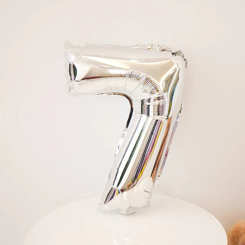 Simple Style Number Aluminum Film Party Festival Balloons