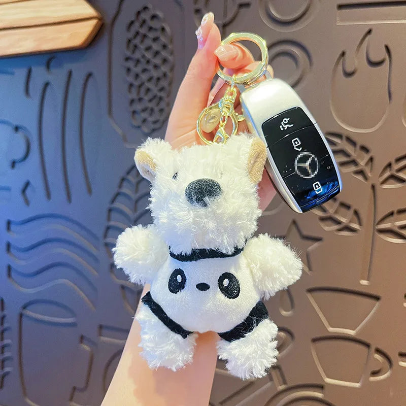 Original Plush West Highland Keychain Cute Cartoon Puppy Doll Machine Small Gift For Girls Christmas Valentine's Day New Year