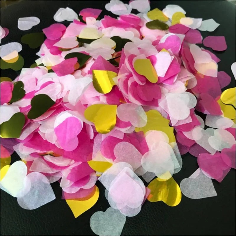 2.5cm heart-shaped love paper pieces Valentine's Day wedding venue hand-held throwing paper scraps transparent balloon filler