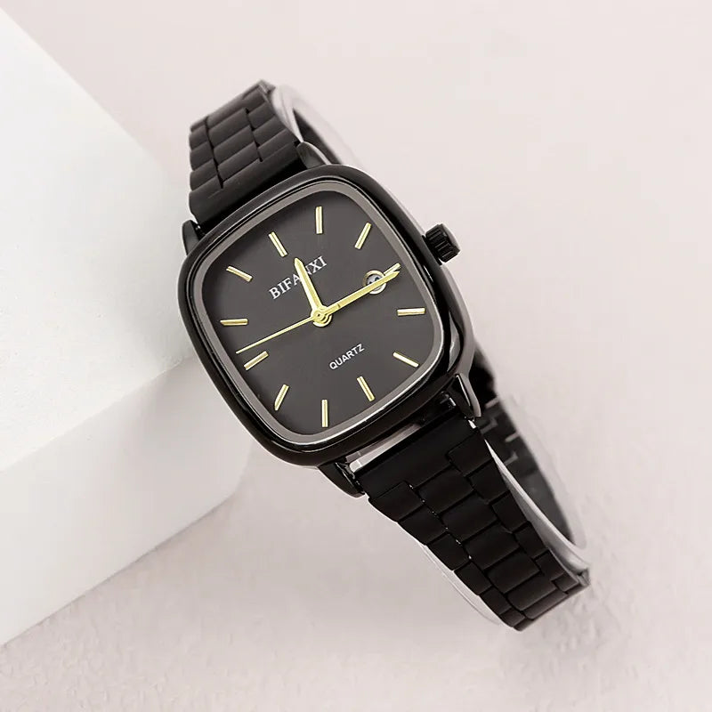 Business Solid Color Horseshoe Buckle Quartz Watch Women's Watches