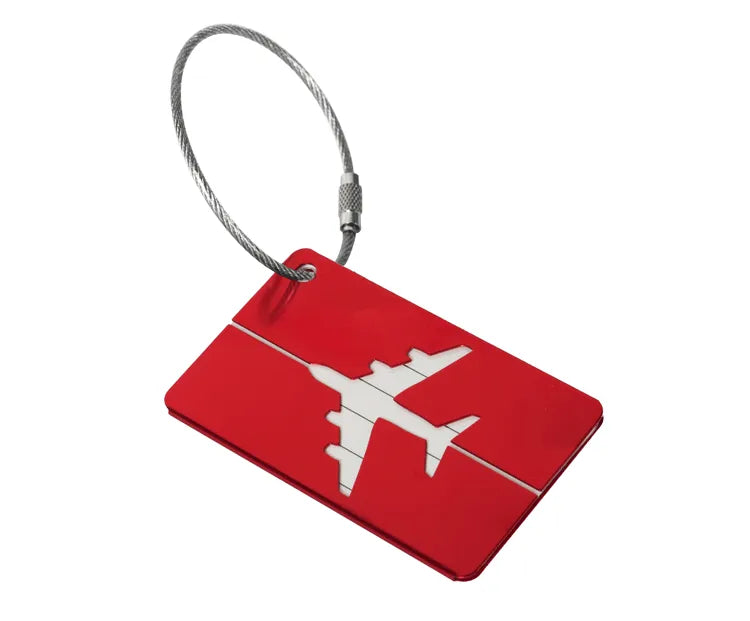 Aluminum alloy luggage tag boarding metal luggage aircraft shipping elevator tag  spot factory wholesale